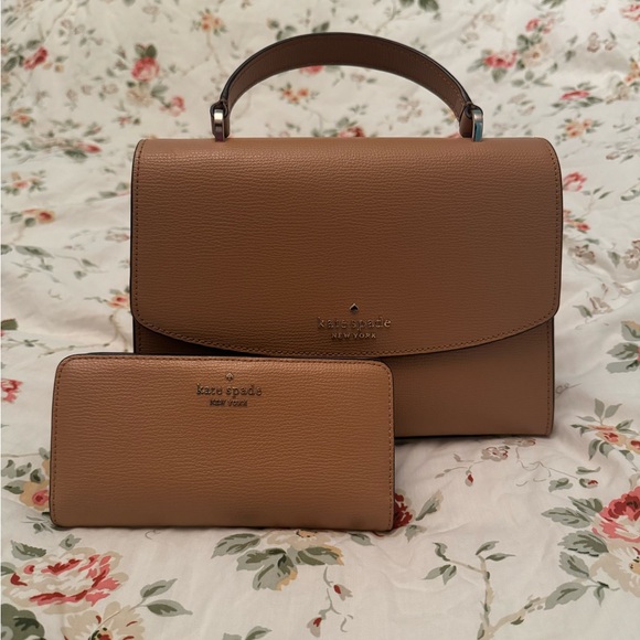 Kate Spade Tan Leather Satchel with Classic Silhouette - Picture 2 of 14